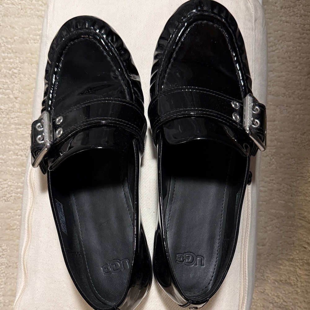 UGG Shiny Black Loafers